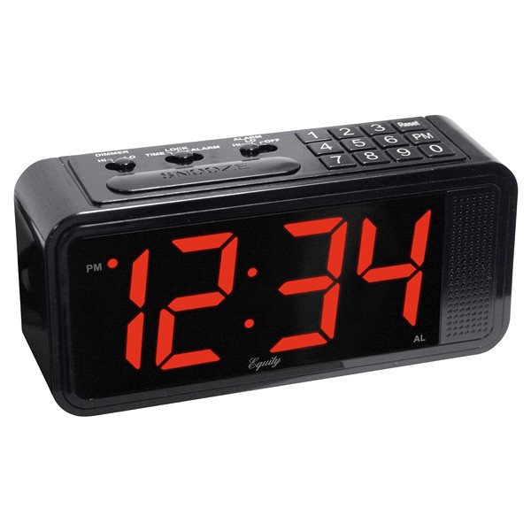 slide 4 of 13, Equity Quick-Set LED Alarm Clock, 1 ct