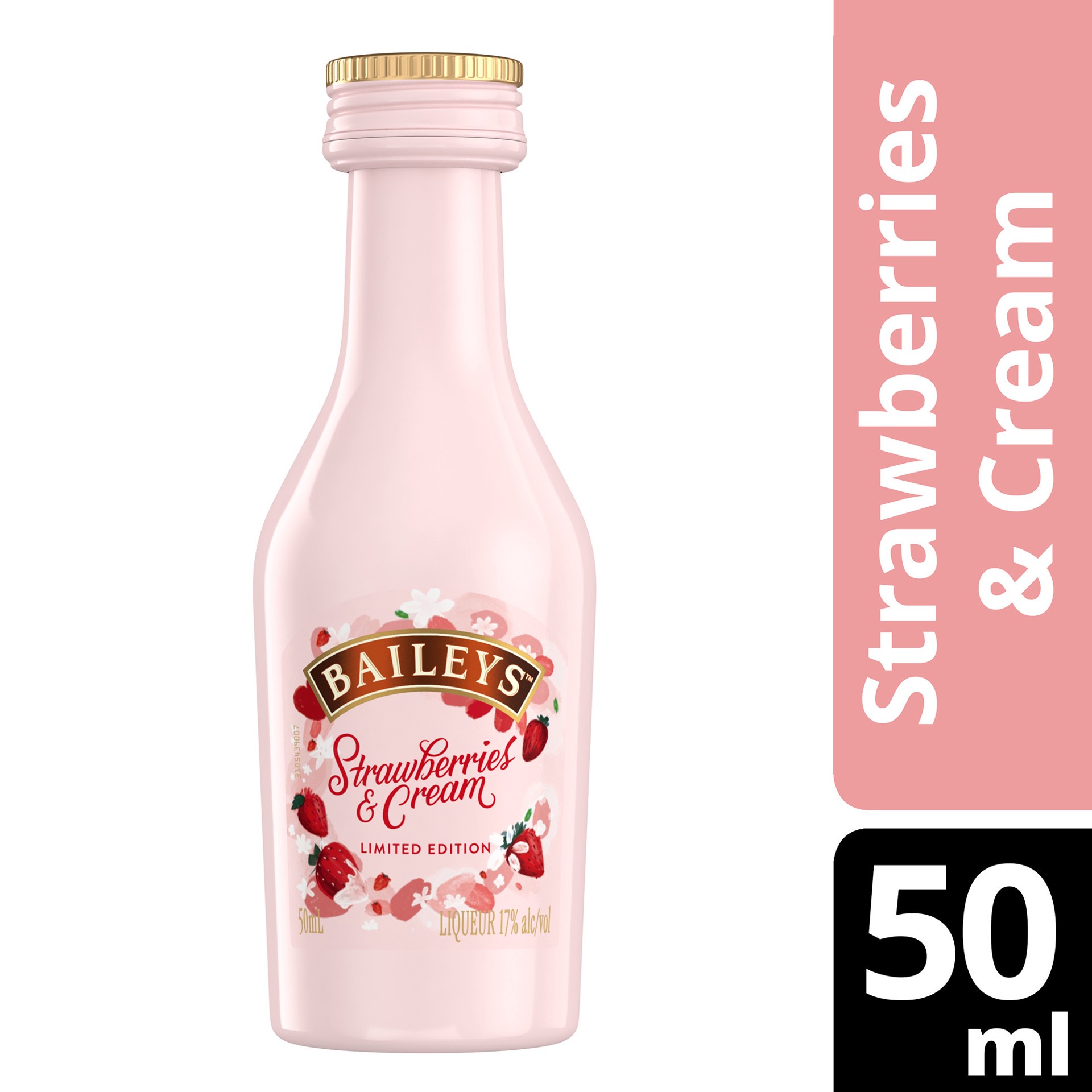 slide 2 of 3, Bailey's Baileys Strwberry Cream Irish Cream, 50 ml