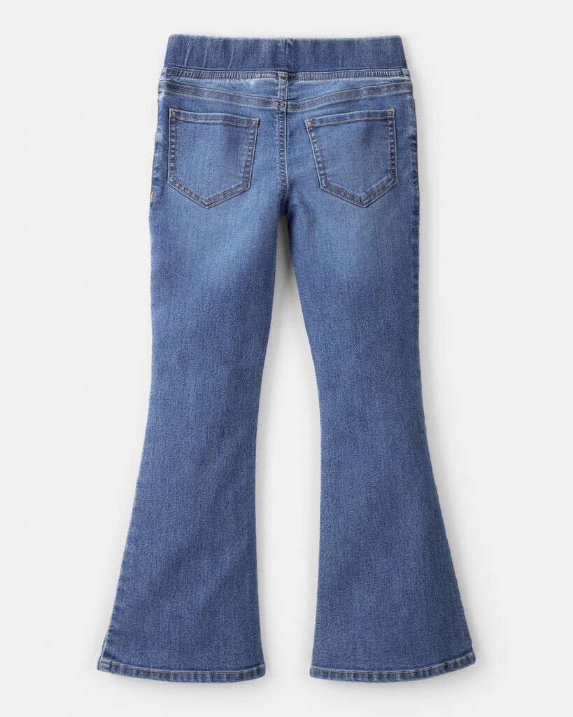 slide 3 of 3, Oshkosh Girls Mid-Rise Denim Pull-On Flare Jeans - Blue Blue 5, 1 ct