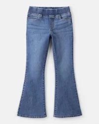 Oshkosh Girls Mid-Rise Denim Pull-On Flare Jeans - Blue Blue 5