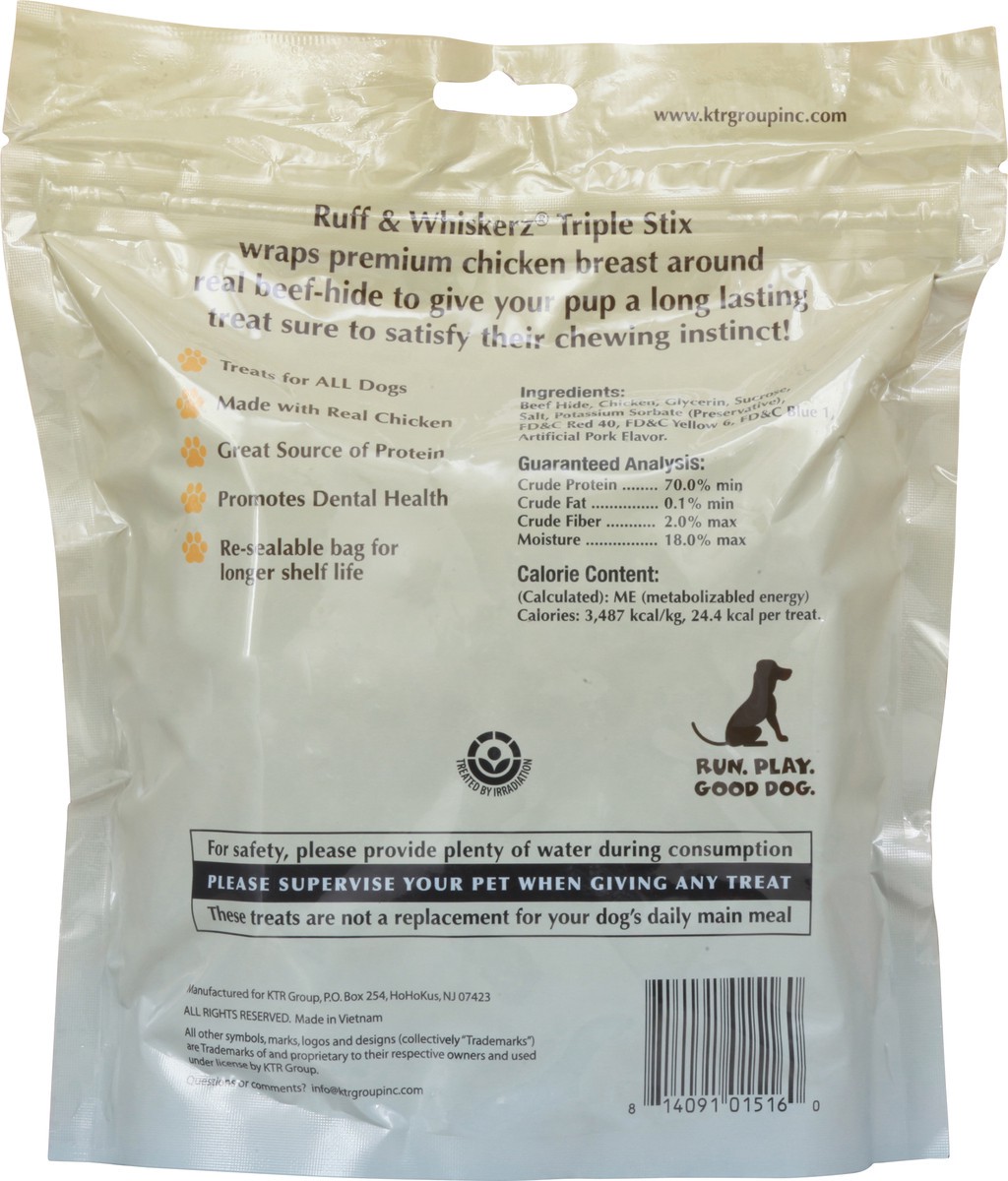 slide 5 of 11, Ruff & Whiskerz Triple Stix Pork Treats for Dogs 50 ea, 50 ct