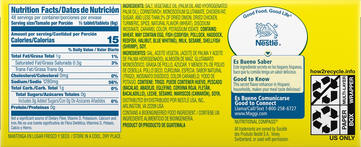 slide 9 of 9, Maggi Chicken Flavor Bouillon Tablets, 10.2 oz