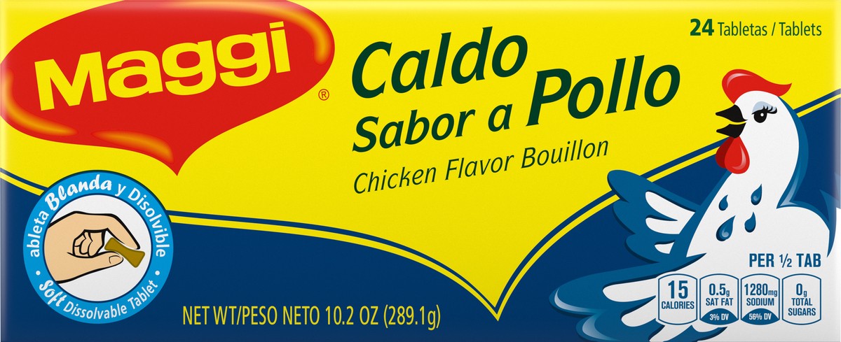 slide 6 of 9, Maggi Chicken Flavor Bouillon Tablets, 10.2 oz