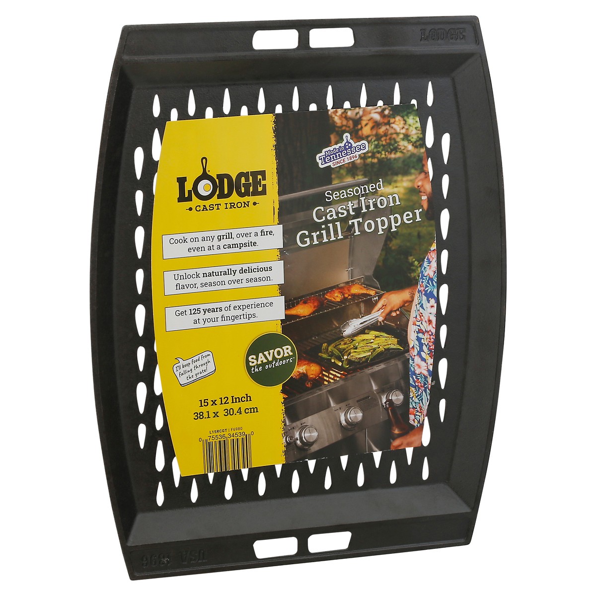 slide 2 of 9, Lodge Cast Iron Seasoned Grill Topper 1 ea, 1 ct