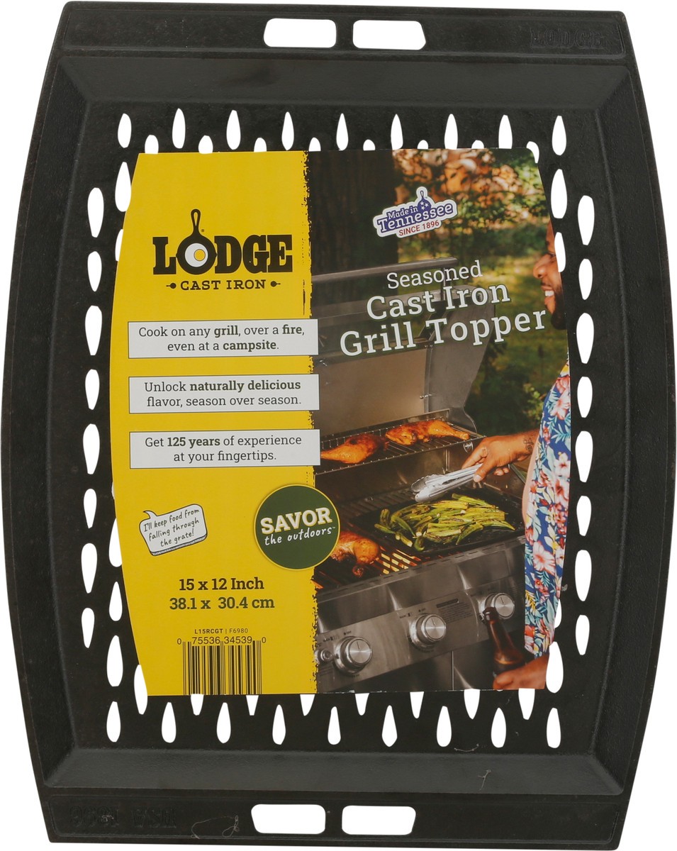 slide 4 of 9, Lodge Cast Iron Seasoned Grill Topper 1 ea, 1 ct