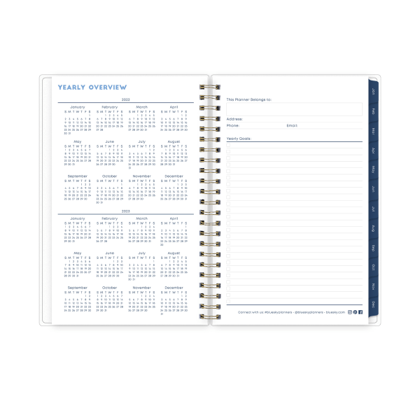 slide 4 of 5, Blue Sky Frosted Weekly/Monthly Safety Wirebound Planner, 5'' X 8'', Gemma Purple, January To December 2022, 1 ct