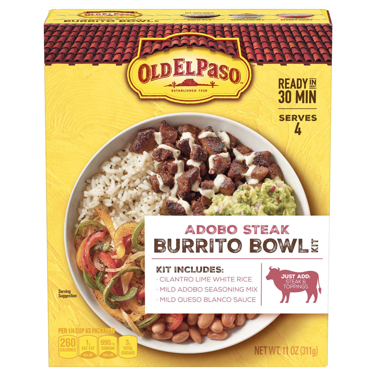 Old El Paso Adobo Steak Burrito Bowl Kit 11 oz Shipt