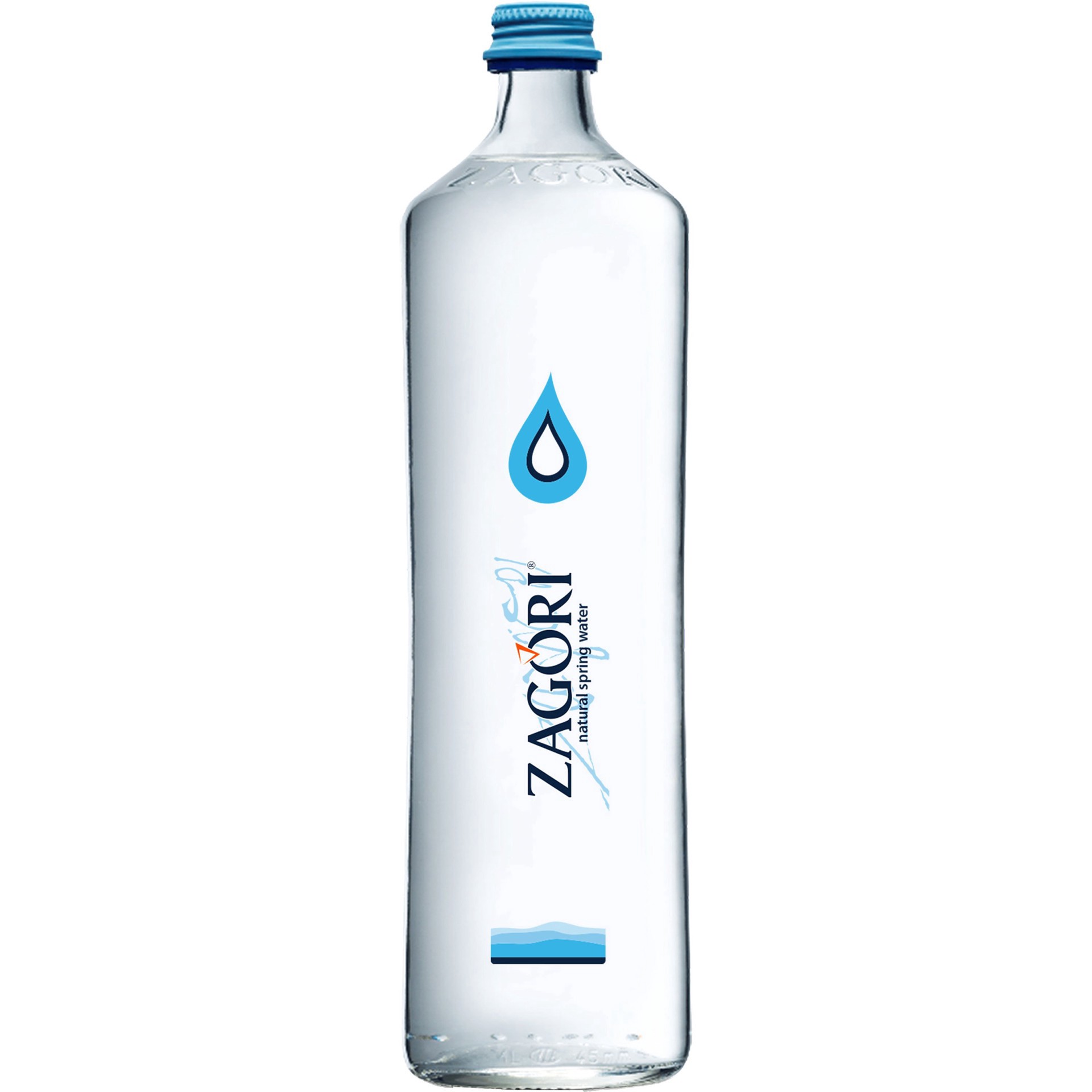 slide 1 of 1, Zagori Natural Spring Water Glass Bottle, 1 liter