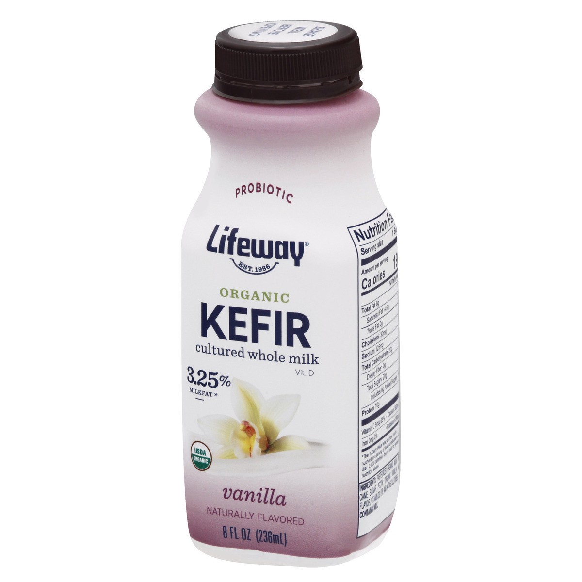 slide 3 of 10, Lifeway Organic Vanilla Kefir, 8 oz