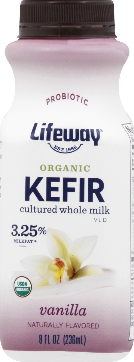 slide 9 of 10, Lifeway Organic Vanilla Kefir, 8 oz