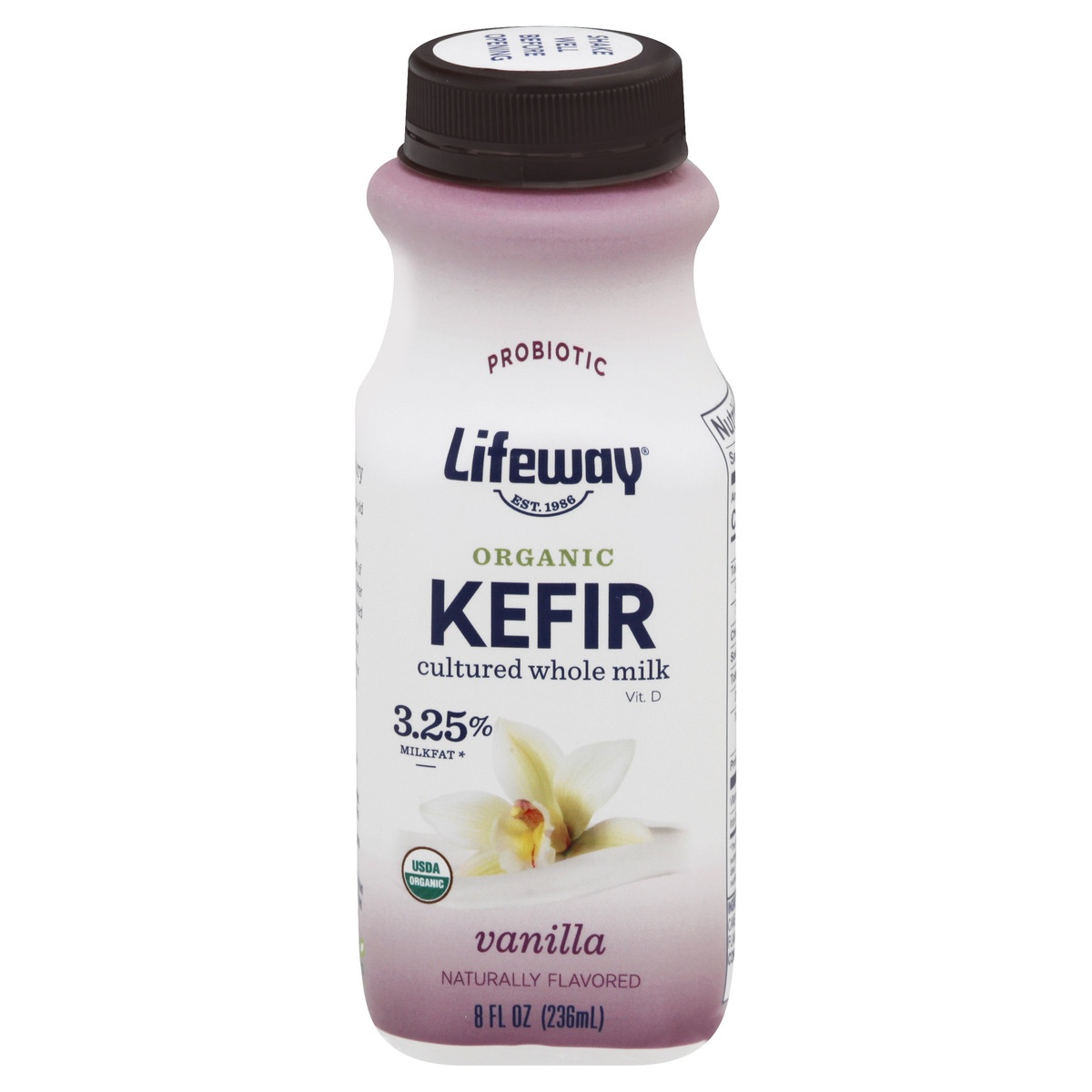 slide 1 of 10, Lifeway Organic Vanilla Kefir, 8 oz