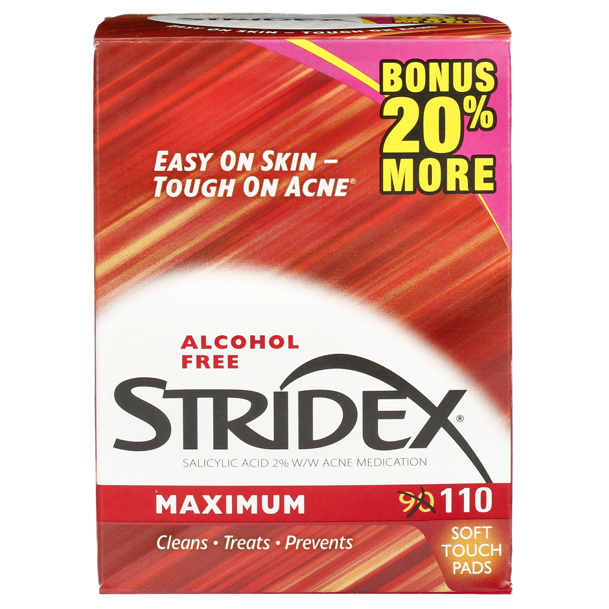 slide 1 of 5, Stridex Alcohol Free Maximum Acne Pads 90 ea, 90 ct