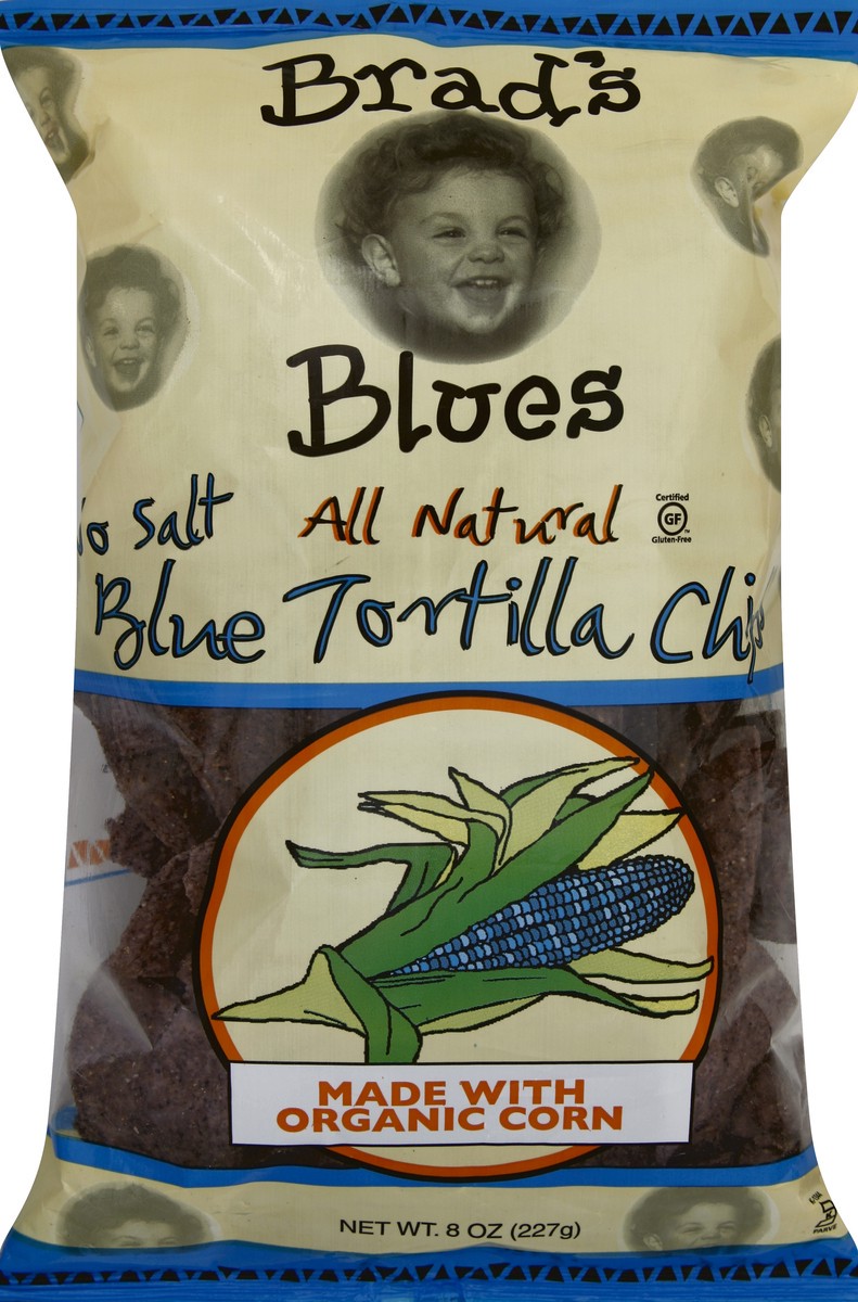 slide 4 of 5, Brads Blues Tortilla Chips 8 oz, 8 oz