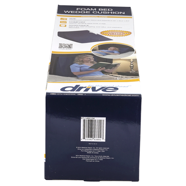 slide 2 of 17, Drive Medical Foam Bed Wedge Cushion, 1 ct