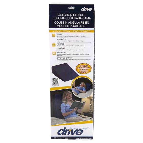 slide 11 of 17, Drive Medical Foam Bed Wedge Cushion, 1 ct