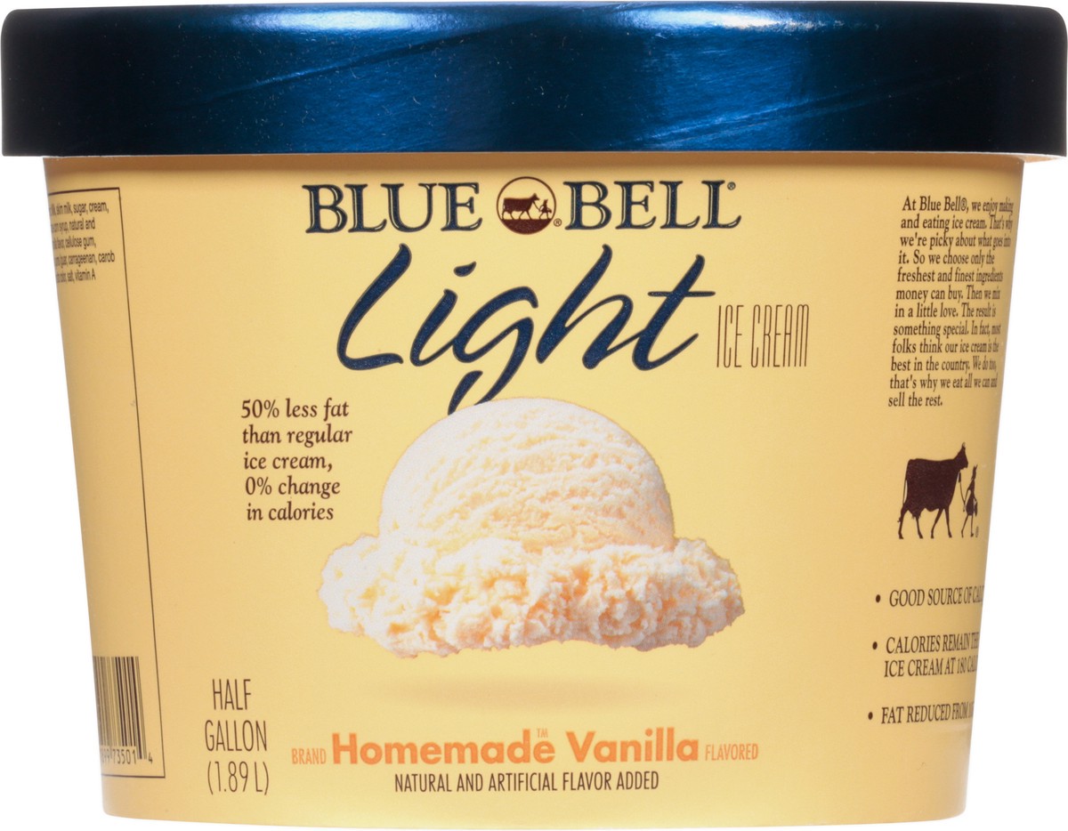 slide 6 of 9, Blue Bell Light Ice Cream, 1/2 gal