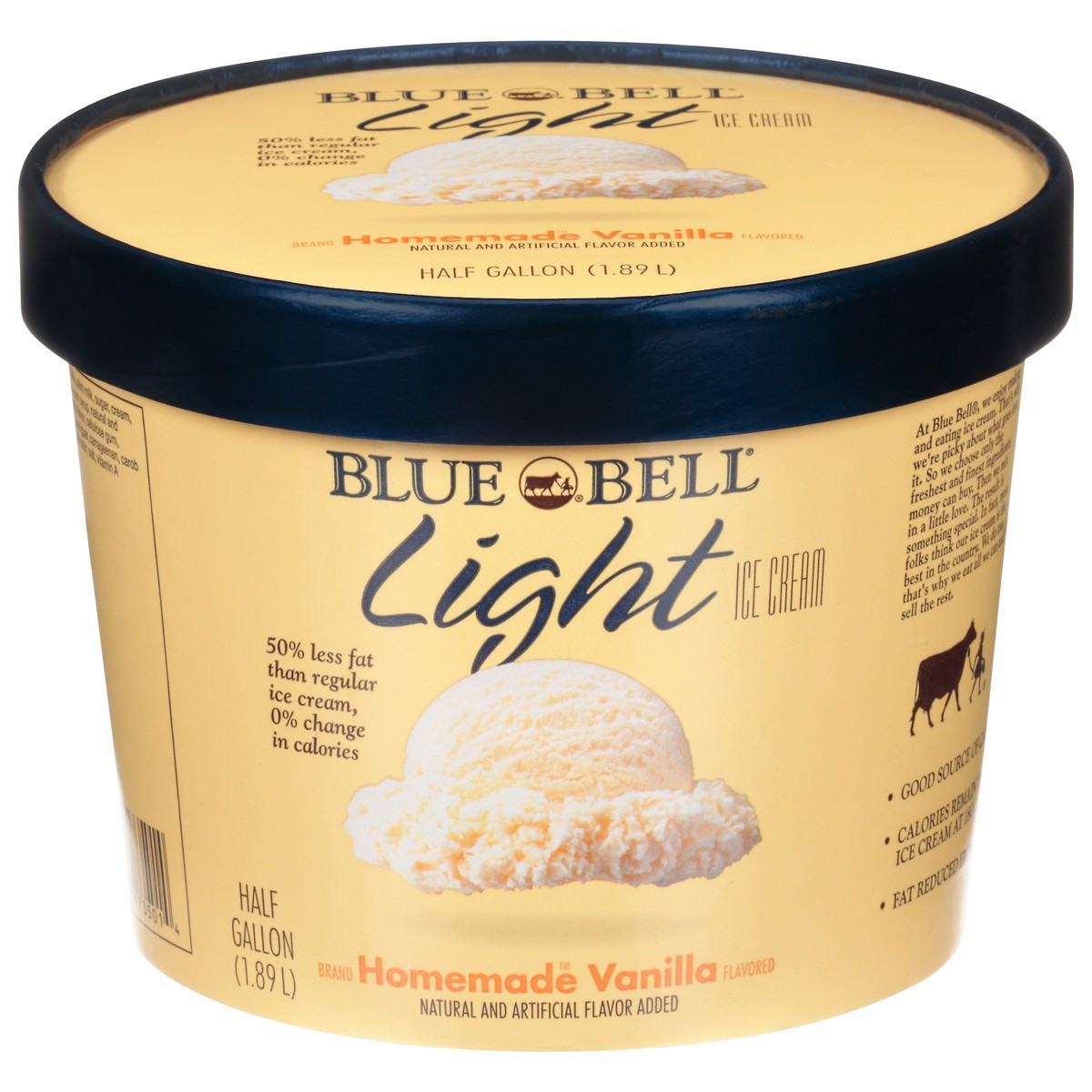 slide 1 of 9, Blue Bell Light Ice Cream, 1/2 gal