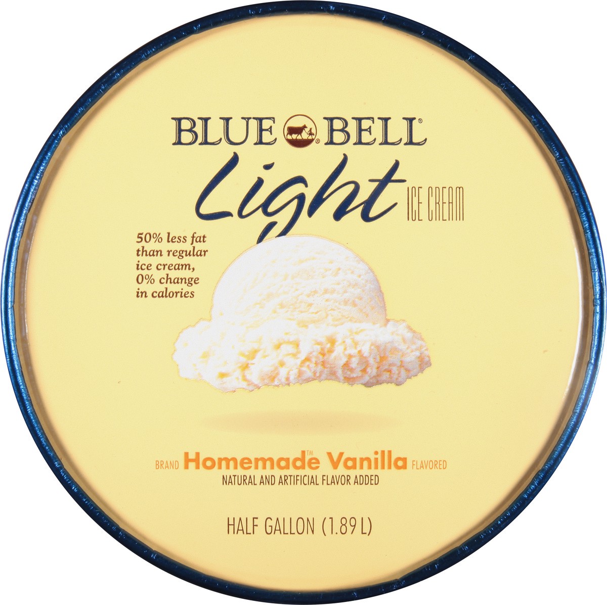 slide 9 of 9, Blue Bell Light Ice Cream, 1/2 gal