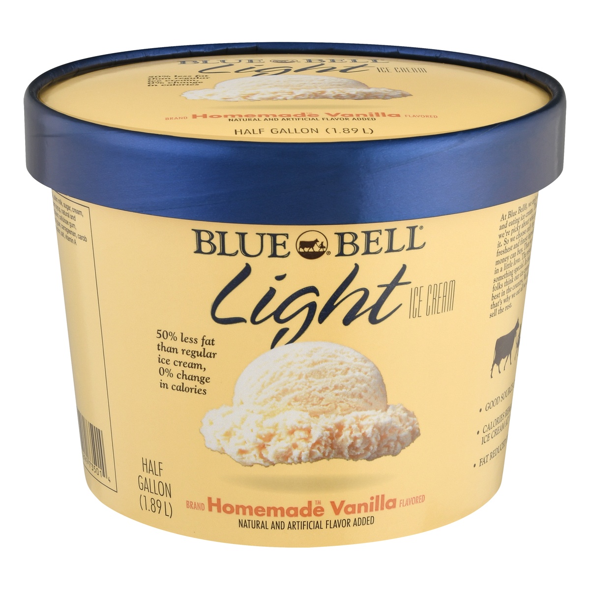 Blue Bell Ice Cream, Homemade Vanilla Light 64 fl oz | Shipt