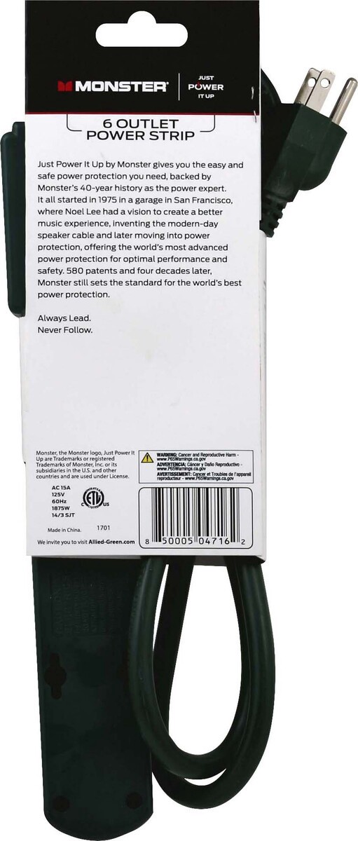 slide 6 of 7, Monster Power Strip 1 ea, 1 ct