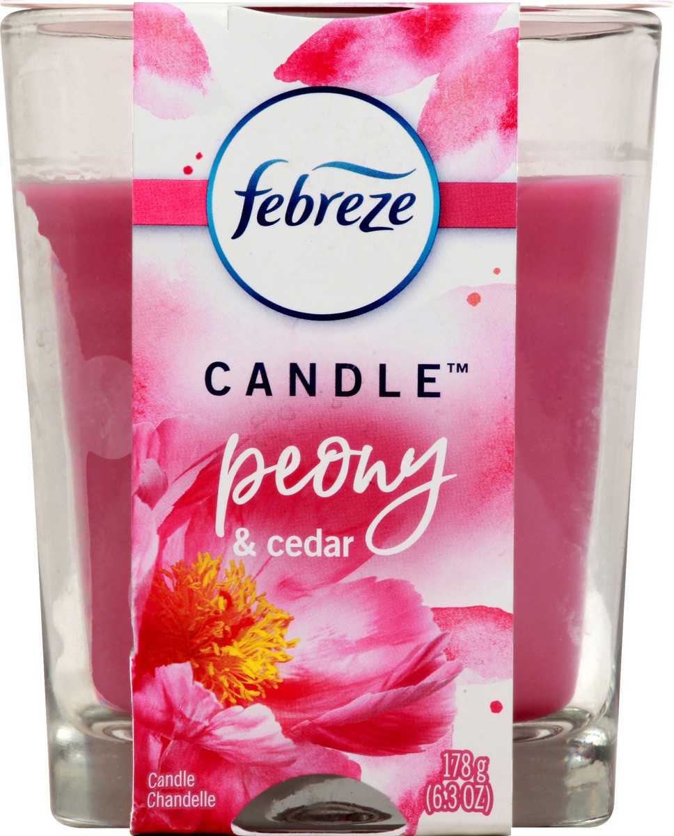 slide 4 of 11, Febreze Peony & Cedar Candle 6.3 ea, 6.30 ct