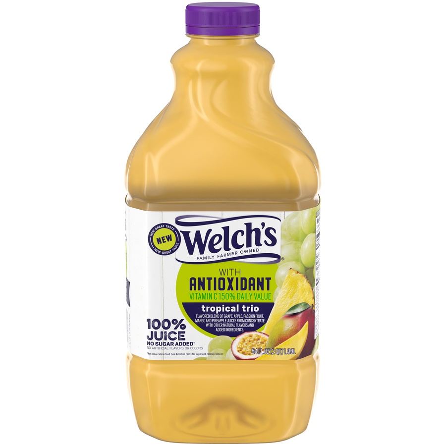 slide 1 of 1, Welch's Tropical Trio Antioxidant Juice, 64 fl oz