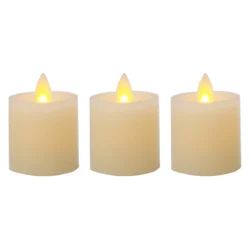Mikasa Realistic LED Wax Votives - Ivory - Set of 3