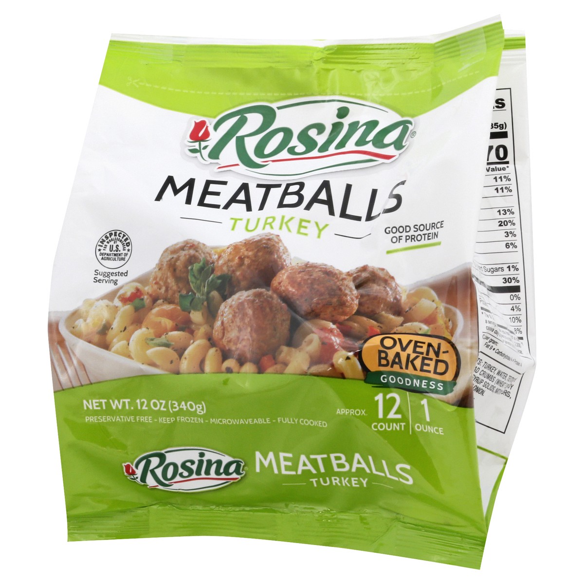 slide 5 of 9, Rosina Turkey Meatballs 12 oz, 12 oz