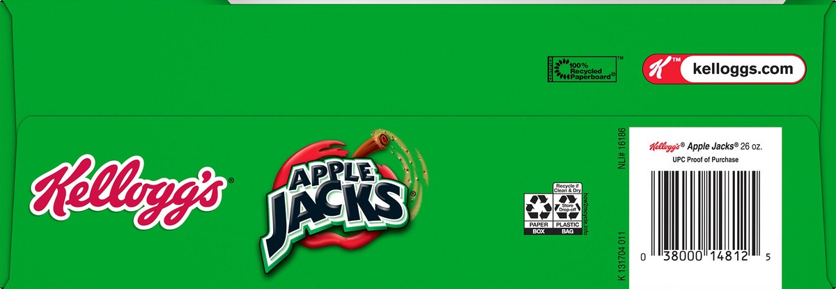 slide 6 of 8, Kellogg's Apple Jacks Original Cold Breakfast Cereal, 26 oz