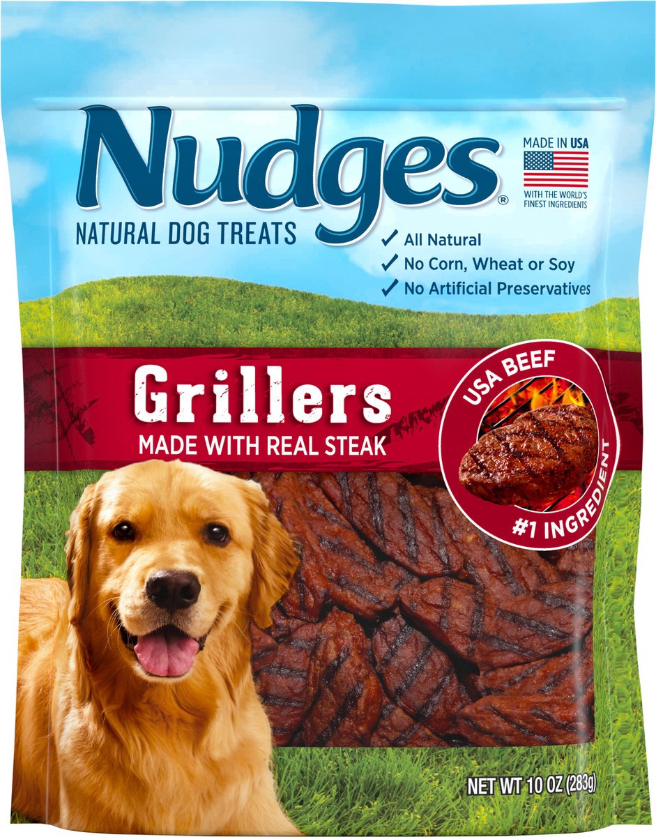 slide 6 of 6, Nudges Grillers Natural Dog Treats 10 oz, 283.50 g