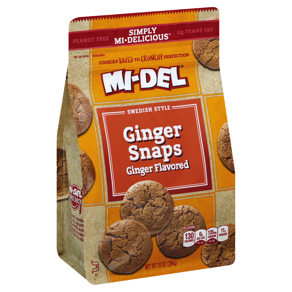 slide 1 of 1, MI-Del Swedish Style Ginger Snaps Cookies, 