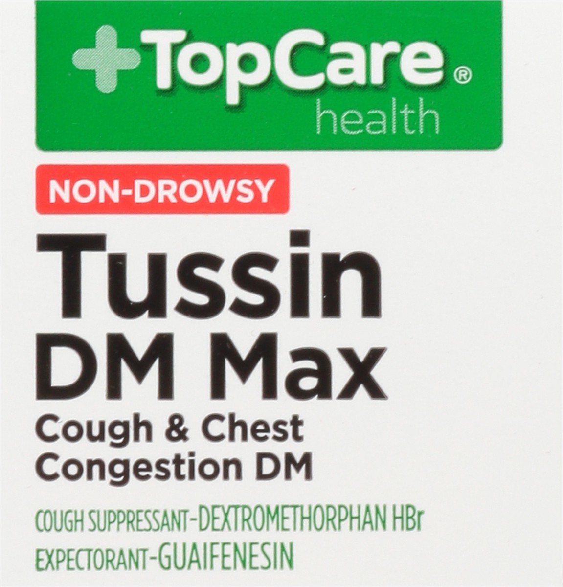 slide 3 of 15, TopCare Health Non-Drowsy Maximum Strength Raspberry Menthol Flavor Tussin DM Max 4 fl oz, 4 fl oz