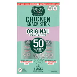 Mighty Spark Original Sea Salt & Pepper Chicken Snack Sticks 4 Sticks