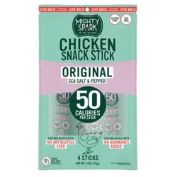 Mighty Spark Original Sea Salt & Pepper Chicken Snack Sticks 4 Sticks