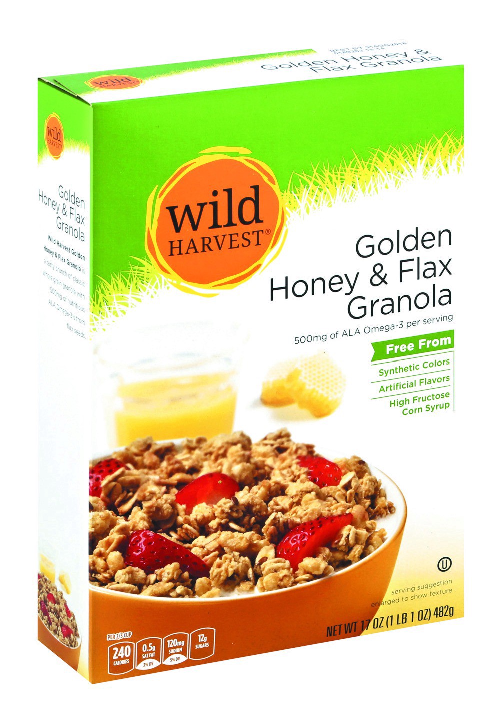 slide 1 of 1, Wild Harvest Golden Honey & Flax Granola, 17 oz