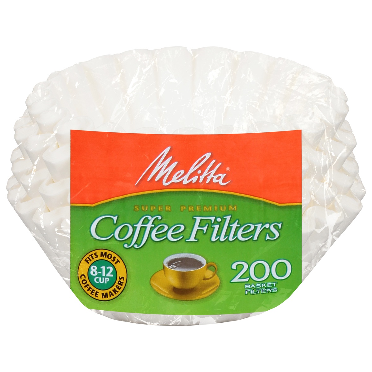 slide 1 of 1, Melitta Super Premium White Coffee Filters, 200 ct