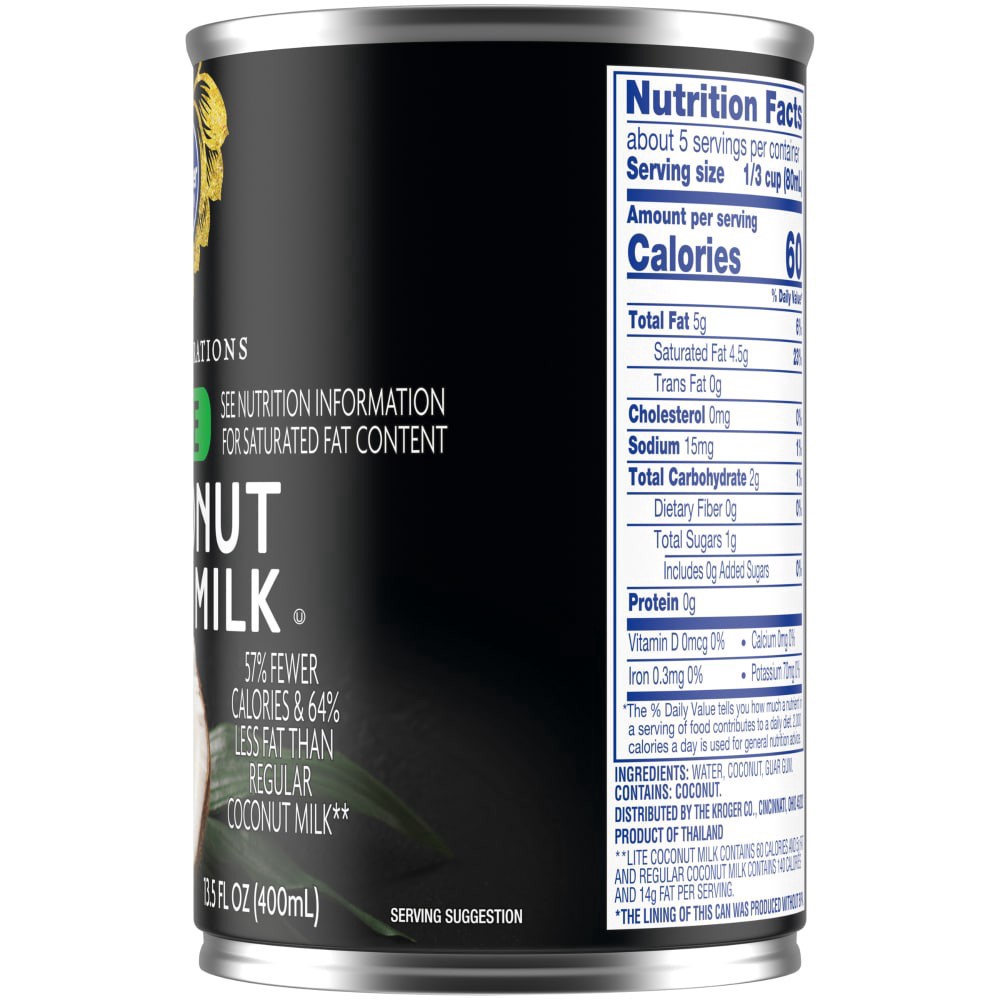 slide 2 of 3, Kroger Lite Coconut Milk, 13.5 fl oz