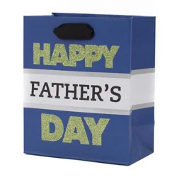 Hallmark Father's Day Small Gift Bag (#69) (Happy Father's Day Blue, Green And White) 1 Ea