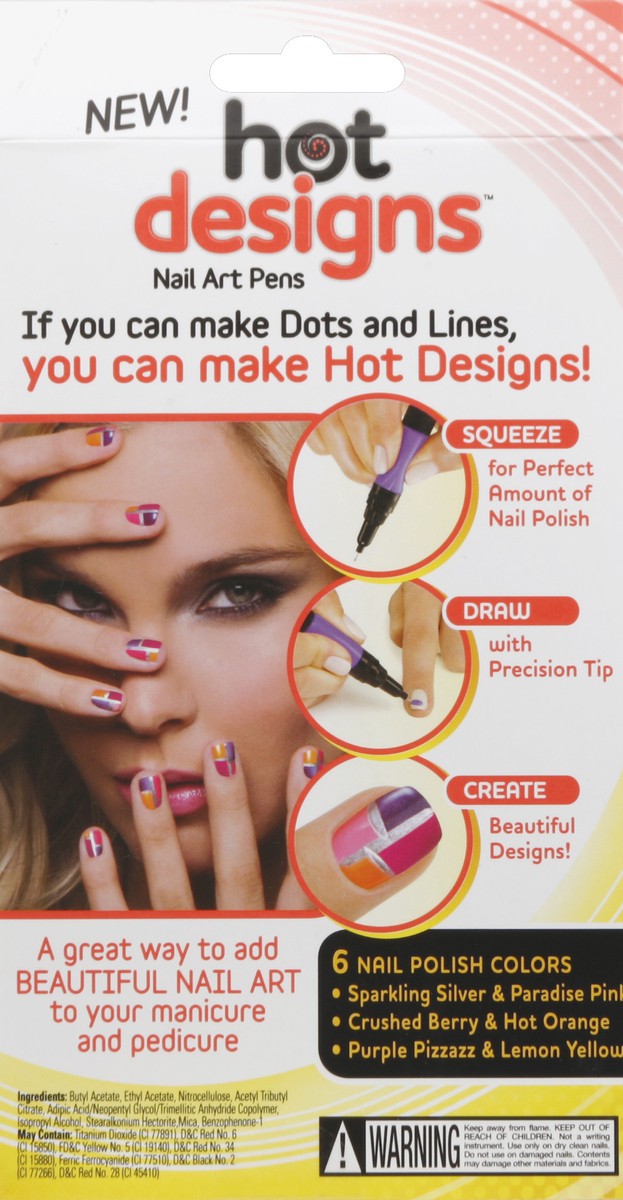 slide 4 of 5, Hot Designs Nail Art Pens 6 ea, 1 ct