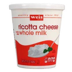 Weis Quality Whole Milk Ricotta Cheese