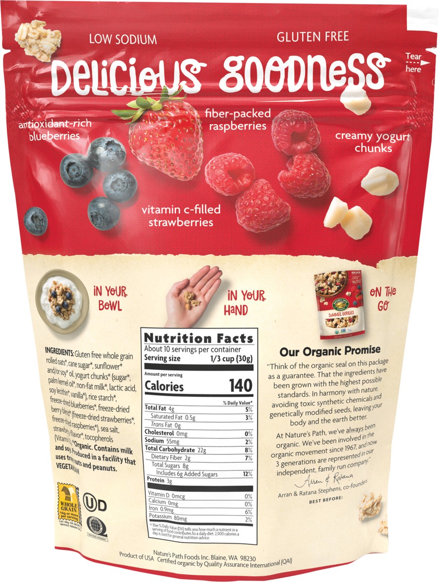 slide 3 of 3, Nature's Path Organic Summer Berries Gluten Free Granola 11oz Pouch, 11 oz