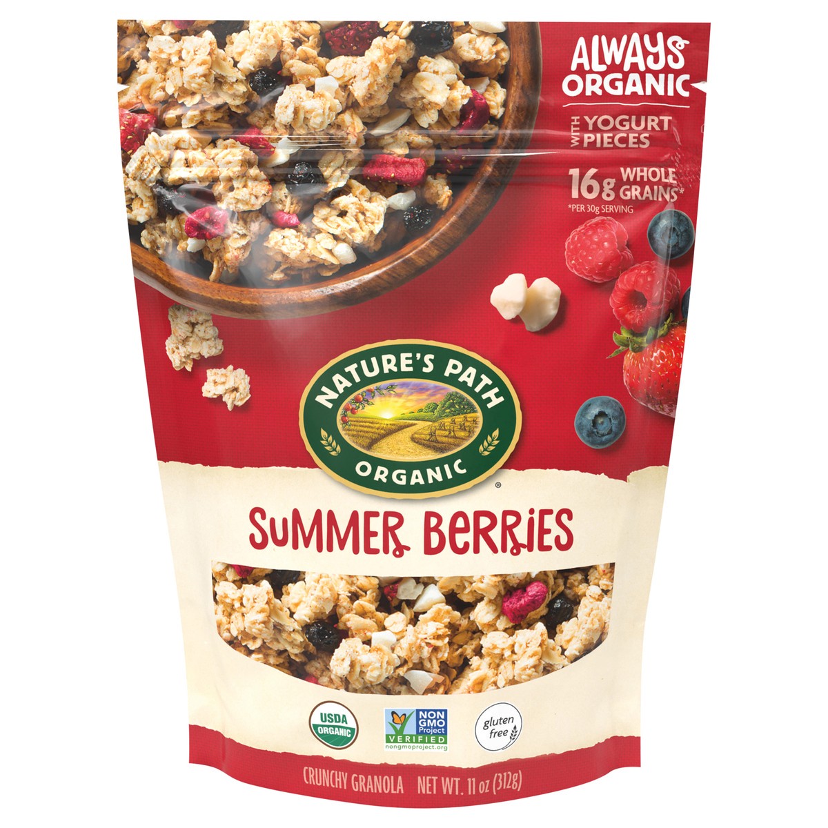 slide 1 of 3, Nature's Path Organic Summer Berries Gluten Free Granola 11oz Pouch, 11 oz