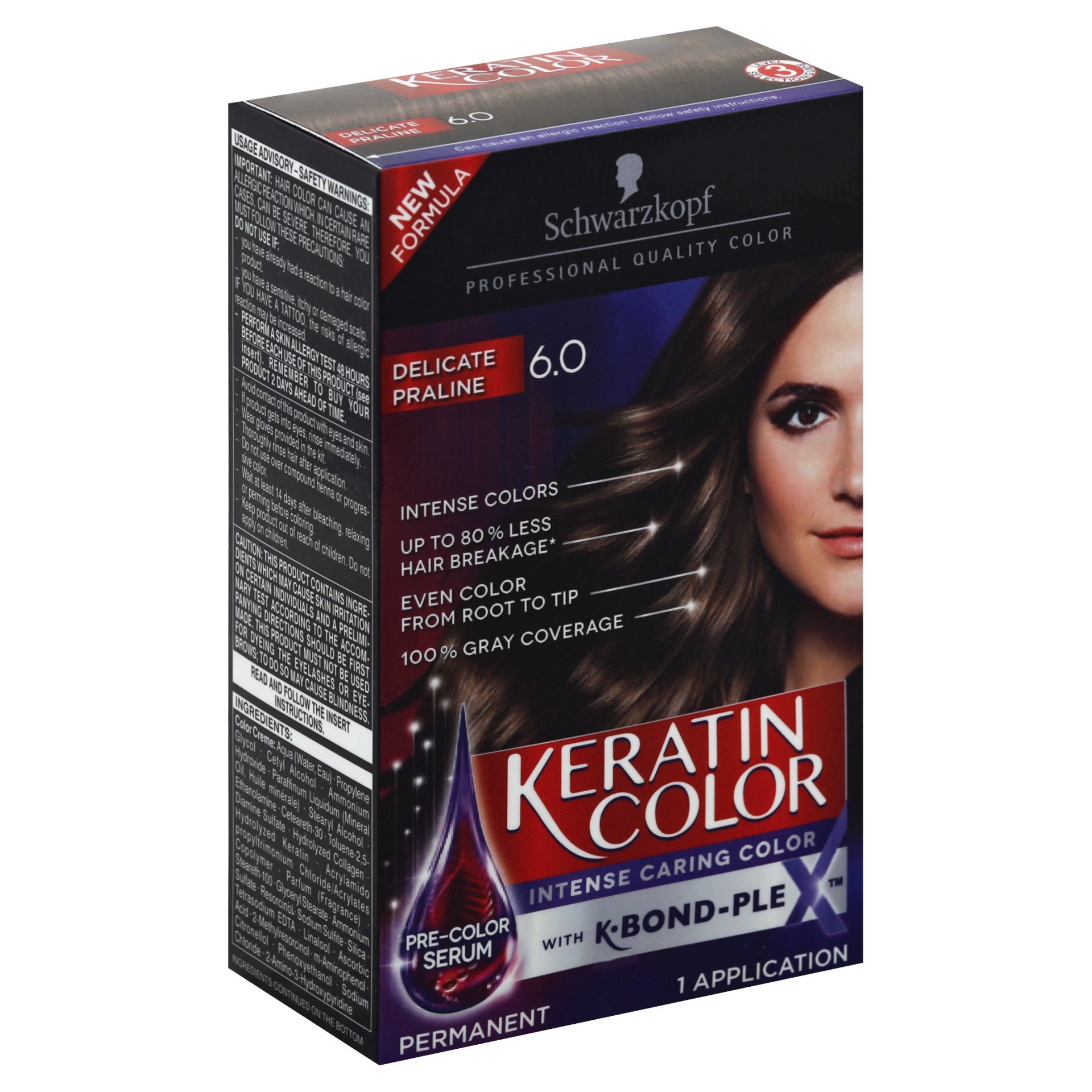 slide 1 of 7, Schwarzkopf Permanent Hair Color Cream, 6.0 Delicate Praline, 1 ct