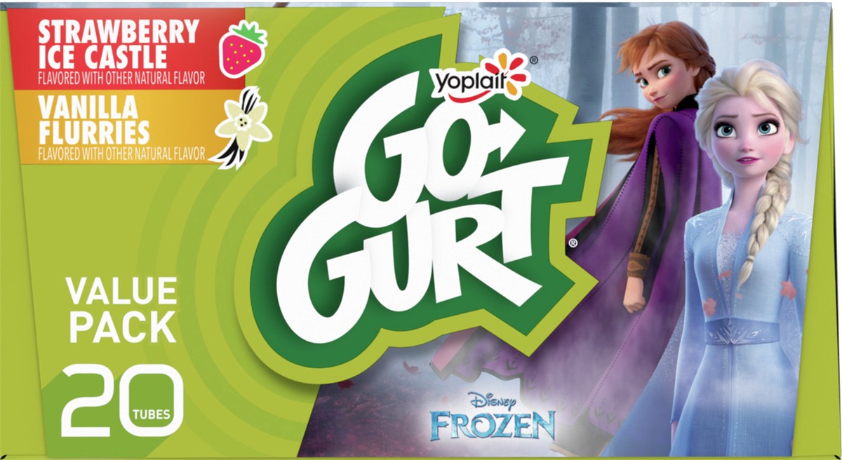 slide 6 of 9, Go-GURT Minecraft Strawberry Redstone and Vanilla Quartz Kids Fat Free Yogurt Variety Pack, Gluten Free, 2 oz Yogurt Tubes (20 Count), 20 ct