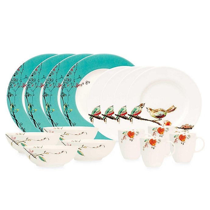 slide 1 of 1, Simply Fine Lenox Chirp Dinnerware Set, 16 ct