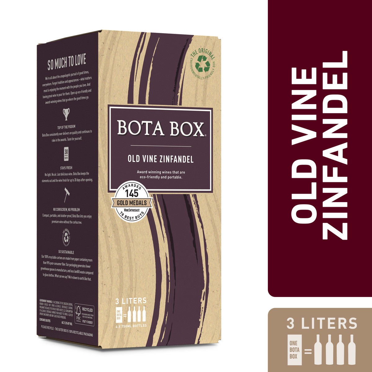 slide 9 of 11, Bota Box Old Vine Zinfandel, 3 liter