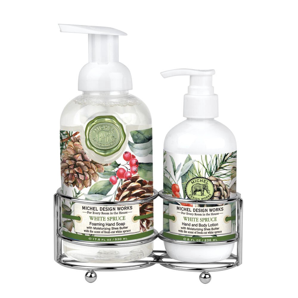 slide 1 of 1, Michel Design Works White Spruce Hand Care Caddy, 30 oz