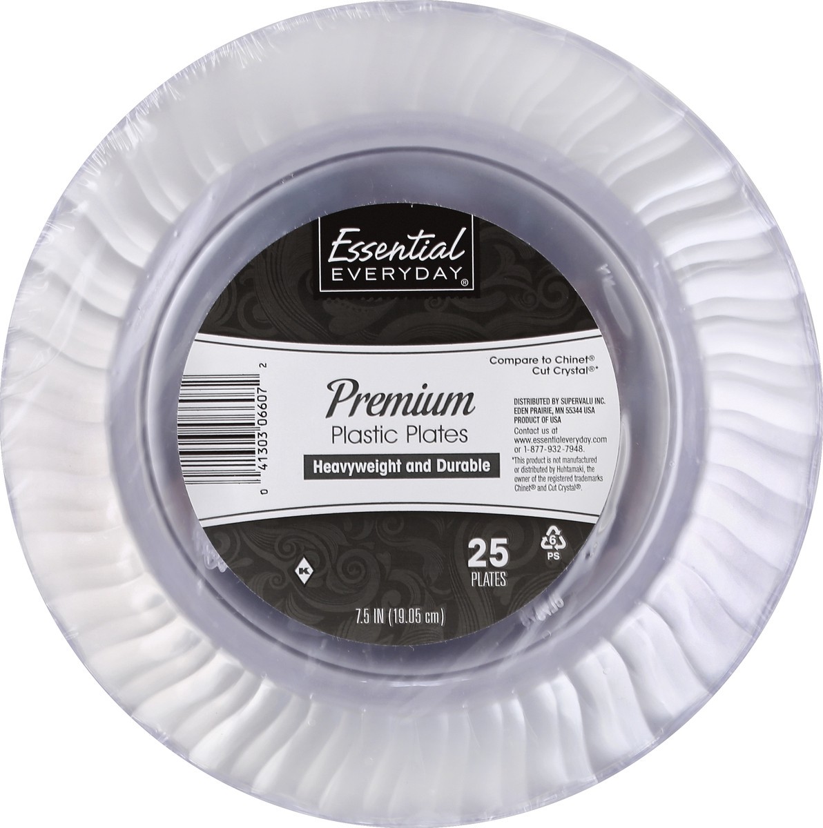 slide 4 of 6, Essential Everyday Plates Clear Round, 25 ct; 7.5 oz 