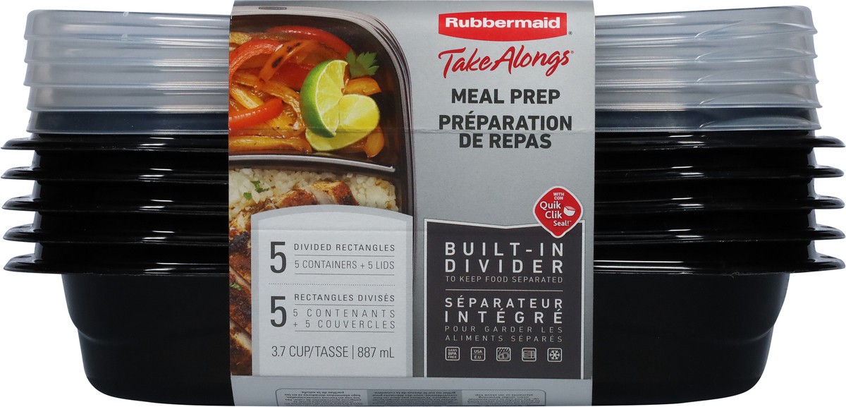 slide 6 of 9, Rubbermaid Take Alongs Meal Prep Containers, 5 ct