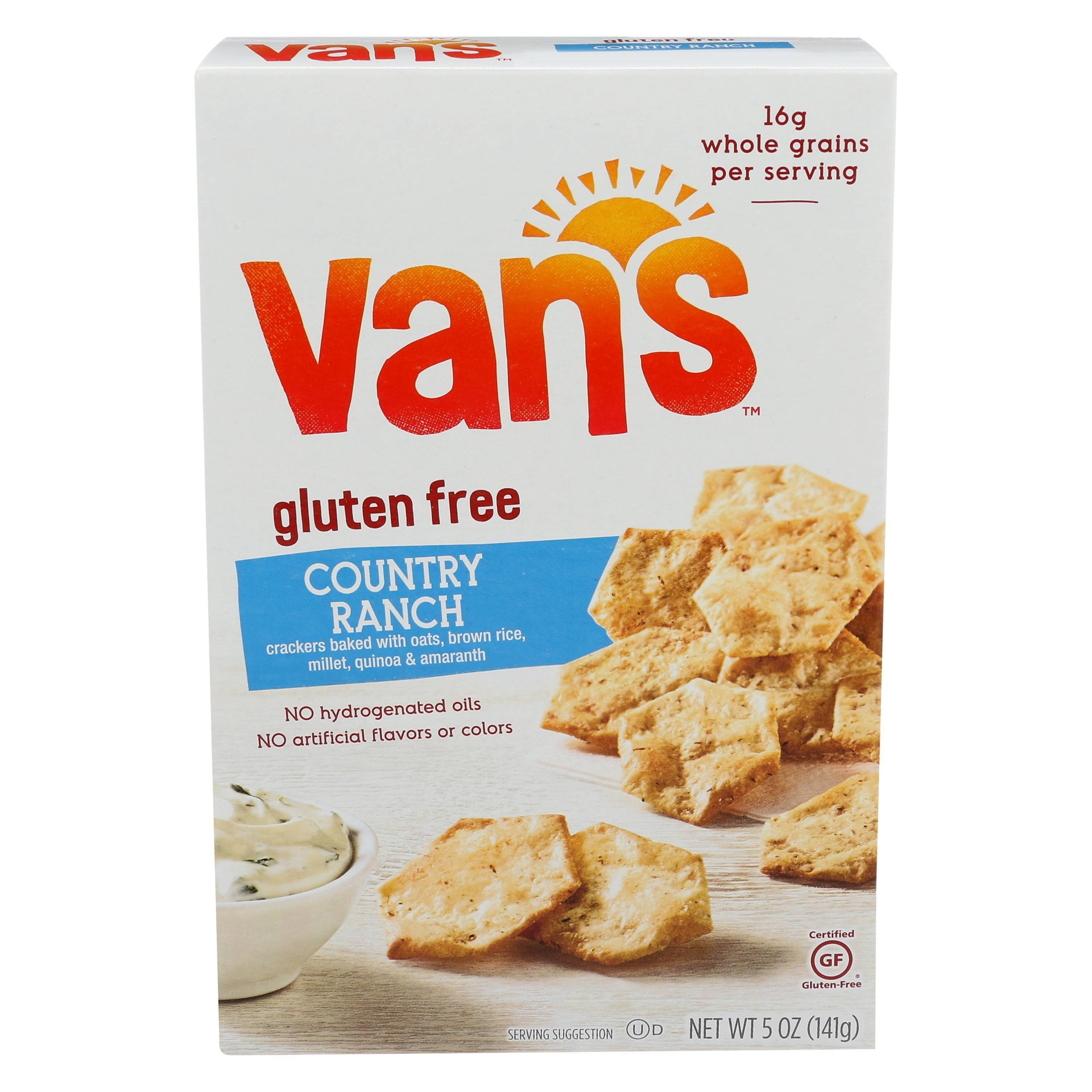 slide 1 of 1, Van's Simply Delicious Gluten-free Crackers, Country Ranch, 5 oz